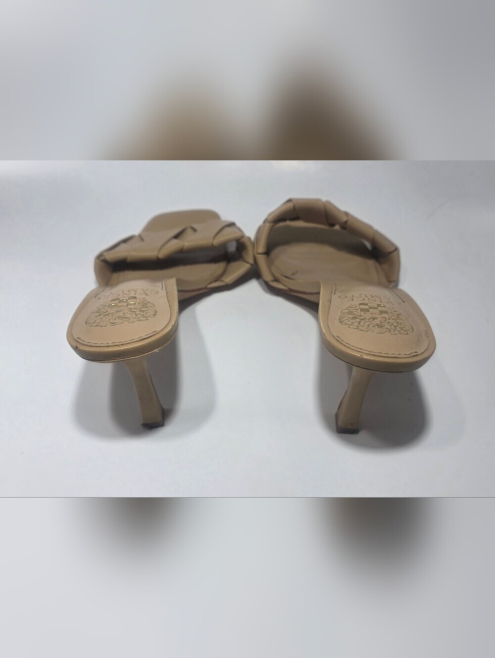 Vince Camuto Endonta Nude Braided Leather Slide Sandals Women’s Size 8.5 M - Picture 4 of 8